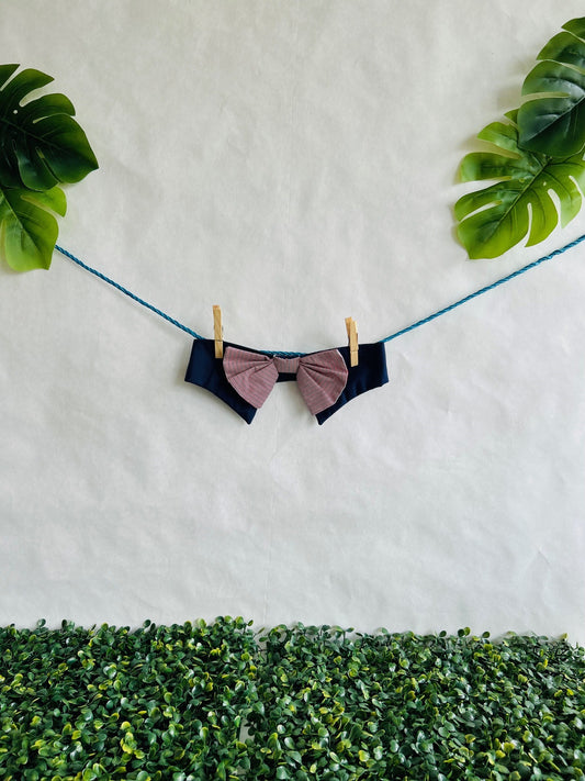 Blue & Red Line Bow Tie (4XLarge)